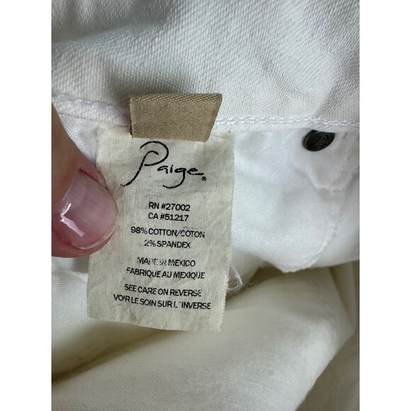Paige Womens Cream Denim Shorts Size 28 NWT 98% Cotton 2% Spandex Premium Qualit - Picture 4 of 12